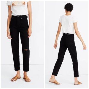 Madewell The Perfect Vintage Jean Black Knee Slit